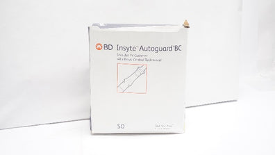 BD 382512 Insyte Autoguard BC Shielded IV Cath. 24GA x 0.75inch - Box of 50
